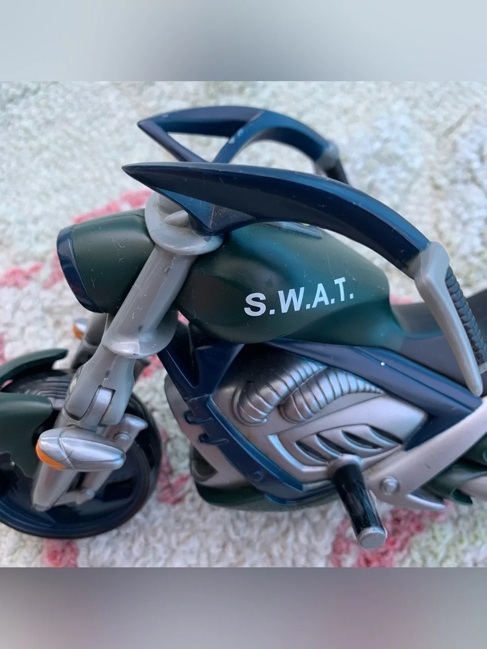Vintage Chap Mei S.W.A.T. Police Toy Motorcycle Action Figure Bike